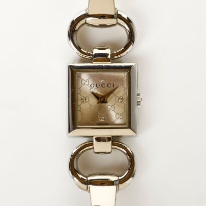 Stainless Steel Gucci, Tornabuoni Ladies Quartz Wristwatch