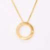Cartier, 'Circle of Love' 18ct Yellow Gold, .07ct Diamond Set Modern Pendant on 9ct Yellow Gold, 50cm Box Chain