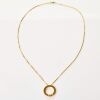 Cartier, 'Circle of Love' 18ct Yellow Gold, .07ct Diamond Set Modern Pendant on 9ct Yellow Gold, 50cm Box Chain - 2