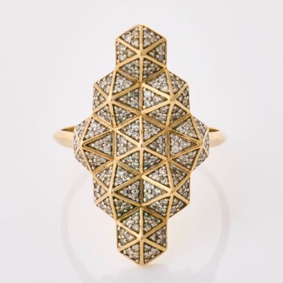 Zoe & Morgan, 9ct Yellow Gold, 1.60ct Diamond Cocktail Ring