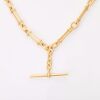 9ct Yellow Gold, 46cm Fob Chain with T Bar