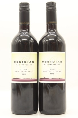(2) 2016 Obsidian Estate Montepulciano, Waiheke Island