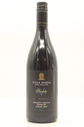 (1) 2007 Villa Maria Reserve Syrah, Gimblett Gravels