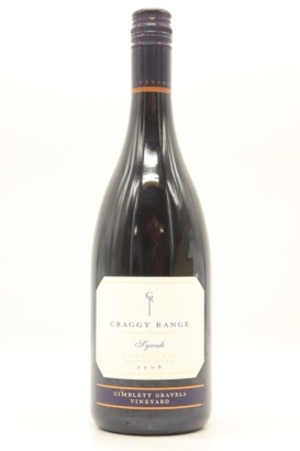 (1) 2008 Craggy Range Syrah, Gimblett Gravels