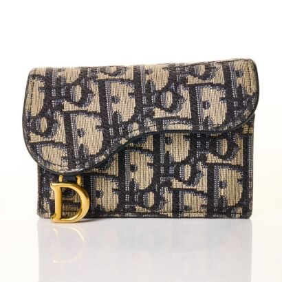 Christian Dior, Saddle Bloom Card Holder with Box