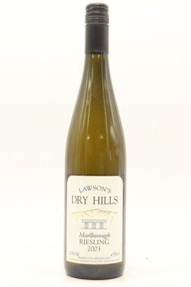 (1) 2003 Lawson's Dry Hills Riesling, Marlborough