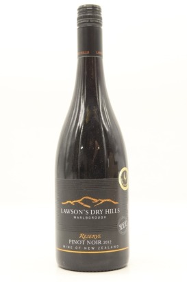 (1) 2012 Lawson's Dry Hills Reserve Pinot Noir, Marlborough