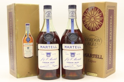 (2) Martell Cordon Bleu (Hong Kong Duty Free) Cognac, France, Circa. 1980's (GB)
