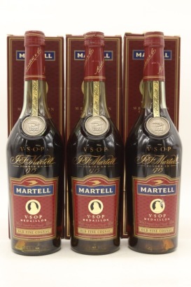 (3) Martell V.S.O.P. Medaillon Old Fine Cognac, France, 40% ABV, Circa. 1990's (GB)