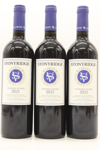 (3) 2021 Stonyridge Vineyard Larose, Waiheke Island