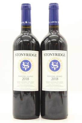(2) 2018 Stonyridge Vineyard Larose, Waiheke Island