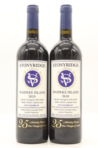 (2) 2010 Stonyridge Vineyard Larose, Waiheke Island