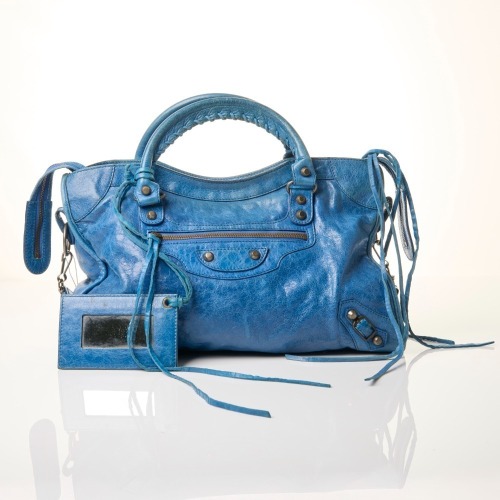 Balenciaga, Bleu &Eacute;lectrique Agneau Leather City Bag