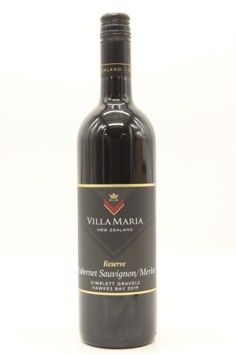 (1) 2019 Villa Maria Reserve Cabernet Sauvignon - Merlot, Gimblett Gravels