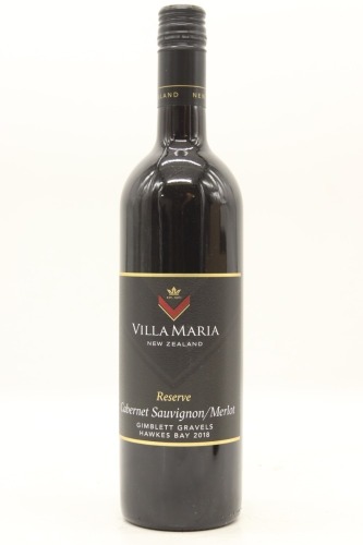 (1) 2018 Villa Maria Reserve Cabernet Sauvignon - Merlot, Gimblett Gravels