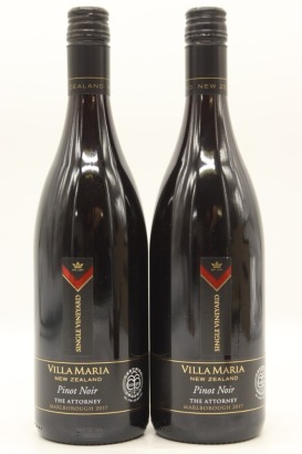 (2) 2017 Villa Maria Single Vineyard The Attorney Pinot Noir, Marlborough