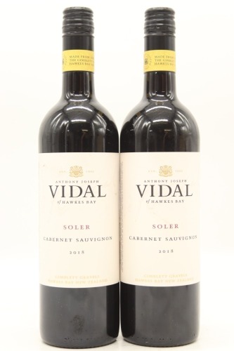 (2) 2018 Vidal Estate Joseph Soler Cabernet Sauvignon, Gimblett Gravels