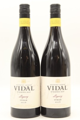 (2) 2018 Vidal Estate Legacy Syrah, Gimblett Gravels