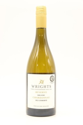 (1) 2022 Wrights Reserve Organic Chardonnay, Gisborne