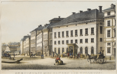 F TOLLIIN Skeppsbron Med Banken Och Tullhuset