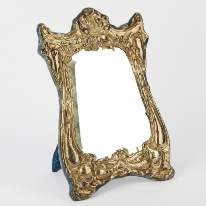 An Art Nouveau Serling Silver Dressing Mirror, Chester 1902