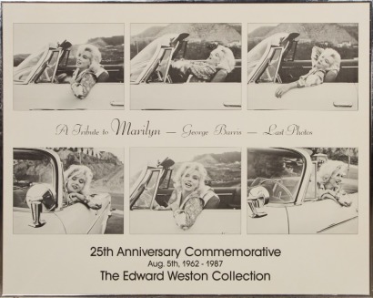A George Barris Marilyn Monroe Last Photos Poster 25th Anniversary from The Edward Weston Collection