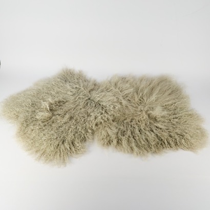 A Pair of Grey Lamb Cushion Covers
