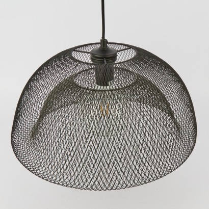 A Double Mesh Black Pendant Light