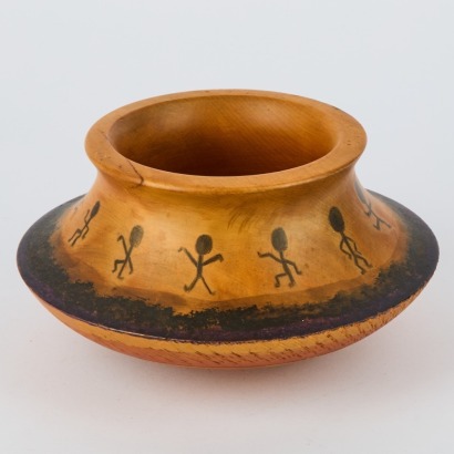 A Poker Work Carved Bowl