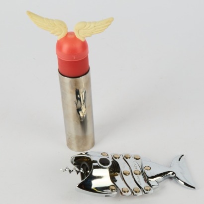 A Pair of Corkscrews One Spazio Mepra Made in Italy and One Lazy Fish Made in England