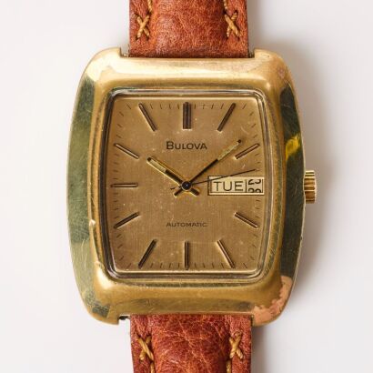 Bulova, 36mm N2 Automatic Gold Plated (Heavily worn) Automatic Wristwatch, circa 1970's