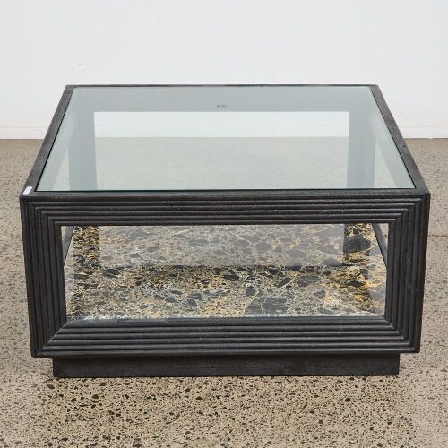 A Soren Liv Zephyr Coffee Table With Marble Shelf
