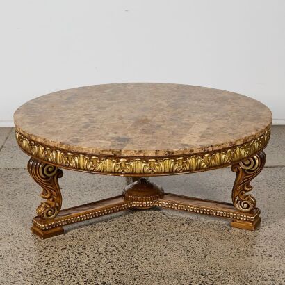 A French Regency Onyx Topped Coffee Table