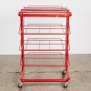 A Red Metal Shelving Unit/Trolley Ex-New Zealand Post