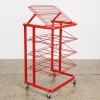A Red Metal Shelving Unit/Trolley Ex-New Zealand Post - 2