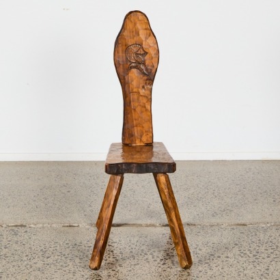 A Vintage Wooden Folk Chair