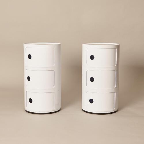 A Pair of Kartell Style Componibili Side Tables