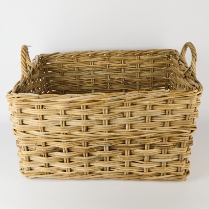 A Large Vintage Cane Basket