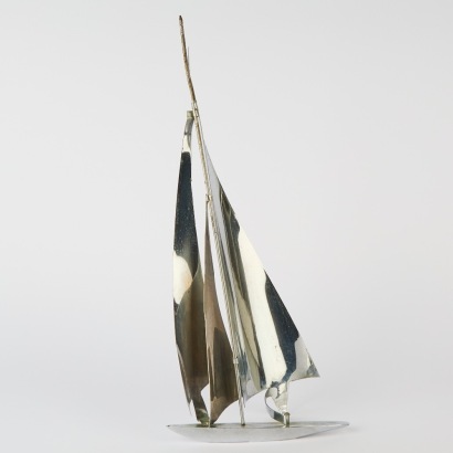 An Art Deco Sailing Boat Ornament