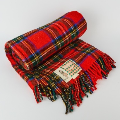A Vintage Fontana Tartan Monty Rug