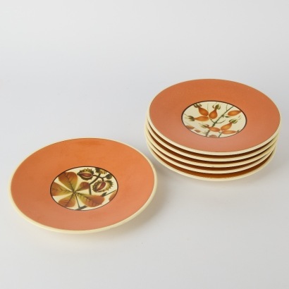 A Set of Six Almunia Denmark Plates