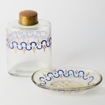 A Pair of Vintage Portuguese Glass Pieces