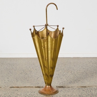 A Vintage Beaten Copper Umbrella Stand