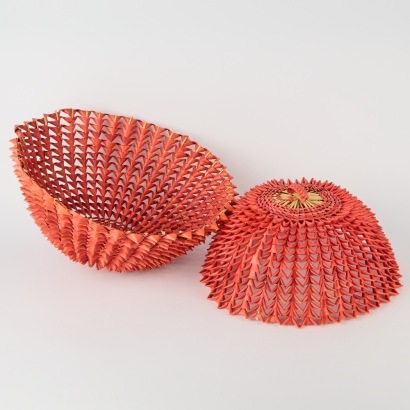 A Pair of Woven Food Covers