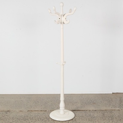 A Tall White Painted Coat Stand