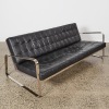 A Mid-Century Bauhaus Style Steel And Leather Sofa Af - 2