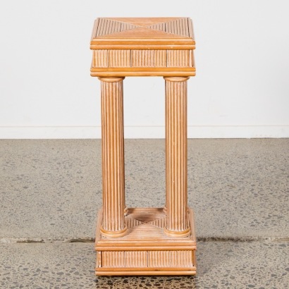 A Vintage Pencil Reed Decorative Pedestal