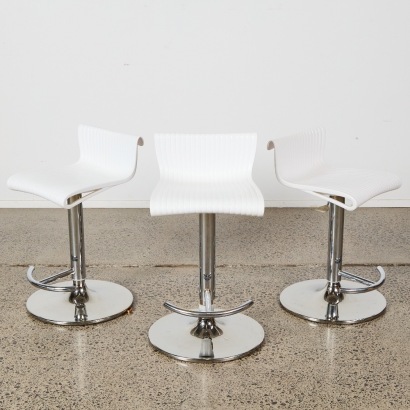 A Set of Three Italian Conte Bar Stools