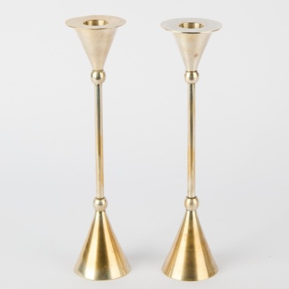 A Pair of Mid-Century Candlestick Holders