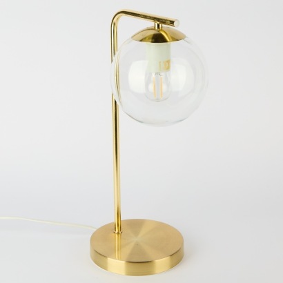 A Brass Look Desk Lamp